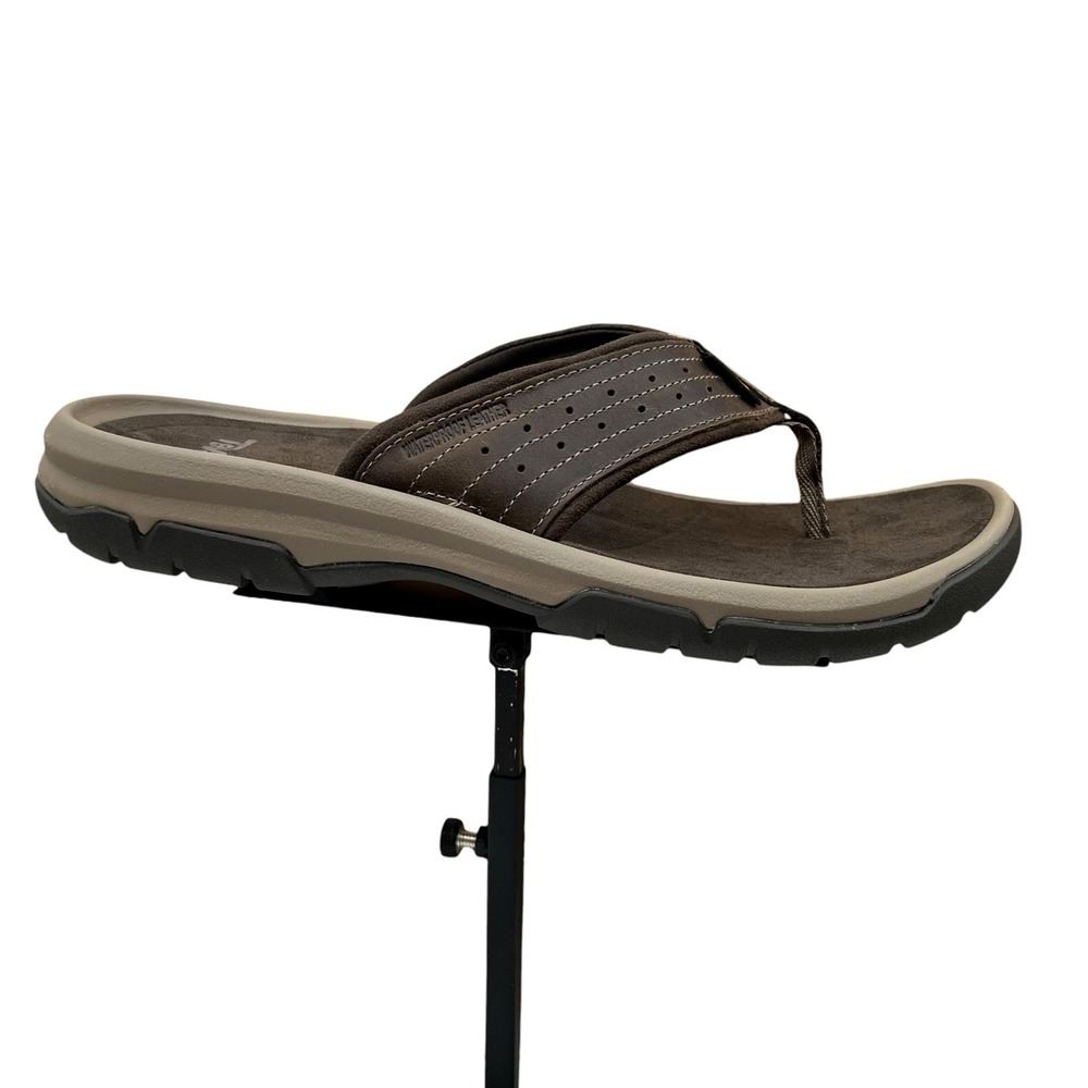 Teva Langdon Men's Leather Thong Flip Flop Sandals Size 9 Brown Casual Comfort